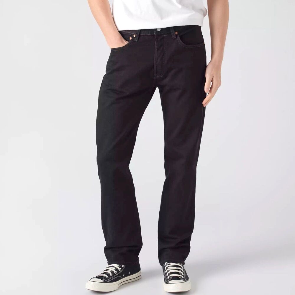 Levi's 501 Original Fit Jeans Black 100% Cotton Men Size 34x32 (J3)